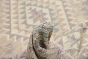 Tappeto Kilim Geometrico Grigio Avorio 210x294 Cm