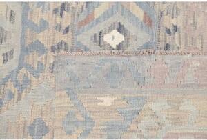 Tappeto Kilim Geometrico Beige Azzurro 152x198 Cm