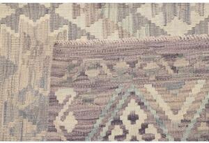 Tappeto Kilim Geometrico Grigio Avorio 210x294 Cm