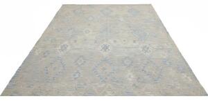Tappeto Kilim Geometrico Grigio Azzurro 212x291 Cm