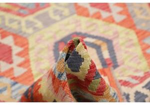 Tappeto Kilim Geometrico Arancione Rosso 184x248 Cm