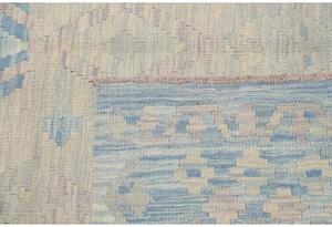 Tappeto Kilim Geometrico Azzurro Beige 179x244 Cm