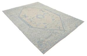 Tappeto Kilim Geometrico Azzurro Beige 179x244 Cm