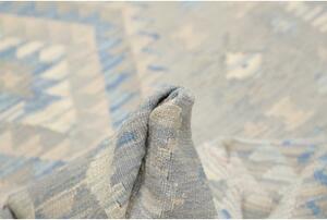 Tappeto Kilim Geometrico Grigio Azzurro 153x212 Cm