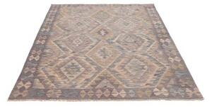 Tappeto Kilim Geometrico Malva Tortora 153x205 Cm