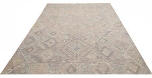 Tappeto Kilim Geometrico Grigio Beige 210x294 Cm