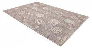 Tappeto Kilim Geometrico Tortora Grigio Perla 206x290 Cm