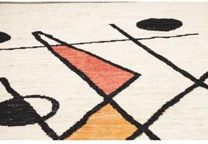 Tappeto Berbero Astratto Avorio Antracite 253x303 Cm