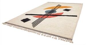 Tappeto Berbero Geometrico Avorio Multicolore 275x381 Cm