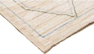 Tappeto Berbero Geometrico Beige Blu Corsia 83x375 Cm