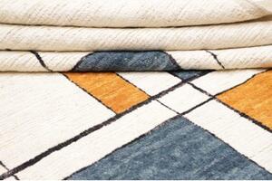 Tappeto Berbero Geometrico Avorio Blu 260x314 Cm