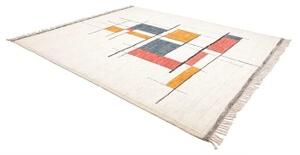 Tappeto Berbero Geometrico Avorio Blu 260x314 Cm