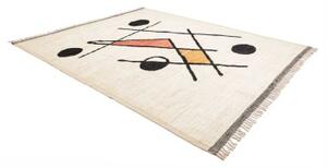 Tappeto Berbero Astratto Avorio Antracite 253x303 Cm