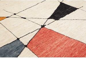 Tappeto Berbero Astratto Avorio Nero 279x366 Cm