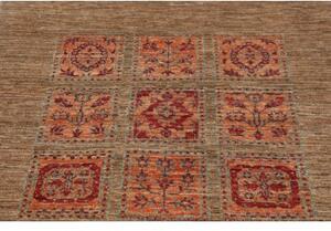 Tappeto Floralia Geometrico Marrone Arancione 100x153 Cm