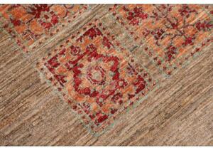 Tappeto Floralia Geometrico Marrone Arancione 100x153 Cm