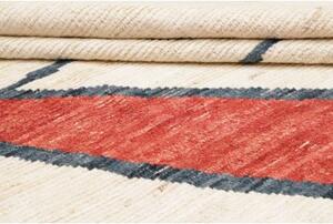 Tappeto Berbero Geometrico Avorio Blu Scuro 240x305 Cm