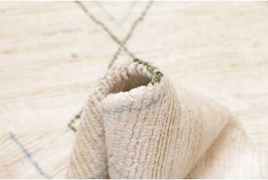 Tappeto Berbero Geometrico Beige Blu Corsia 83x375 Cm