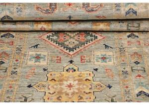 Tappeto Floralia Geometrico Azzurro Beige Corsia 75x285 Cm