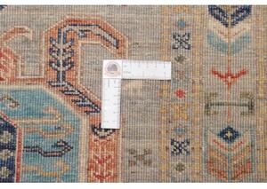 Tappeto Floralia Geometrico Azzurro Beige Corsia 75x285 Cm