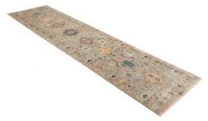 Tappeto Floralia Geometrico Azzurro Beige Corsia 75x285 Cm