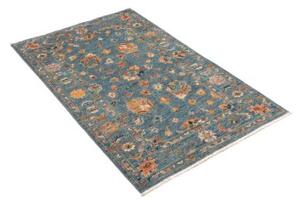 Tappeto Istintia Floreale Blu Petrolio Arancione 82x128 Cm