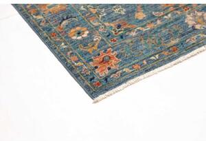 Tappeto Istintia Floreale Blu Petrolio Arancione 82x128 Cm