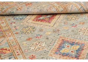 Tappeto Kazak Fine Stilizzato Verde Salvia Beige 96x153 Cm