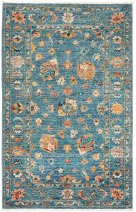 Tappeto Istintia Floreale Blu Petrolio Arancione 82x128 Cm