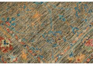Tappeto Zigler Fine Floreale Verde Petrolio Blu Corsia 80x249 Cm