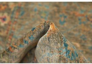 Tappeto Zigler Fine Floreale Verde Petrolio Blu Corsia 80x249 Cm