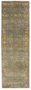 Tappeto Zigler Fine Floreale Verde Petrolio Blu Corsia 80x249 Cm