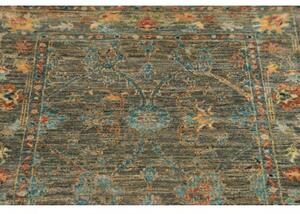 Tappeto Zigler Fine Floreale Verde Petrolio Blu Corsia 80x249 Cm