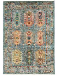 Tappeto Floralia Geometrico Blu Multicolore 150x208 Cm
