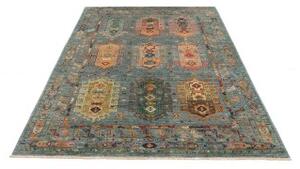 Tappeto Floralia Geometrico Blu Multicolore 150x208 Cm