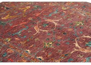 Tappeto Zigler Fine Stilizzato Bordeaux Azzurro 148x215 Cm