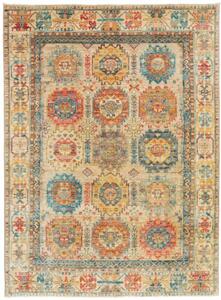 Tappeto Floralia Geometrico Beige Blu 147x198 Cm