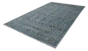 Tappeto Zigler Fine Floreale Blu Petrolio Antracite 202x303 Cm