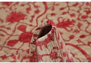 Tappeto Zigler Fine Floreale Beige Rosso 173x239 Cm