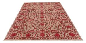 Tappeto Zigler Fine Floreale Beige Rosso 173x239 Cm