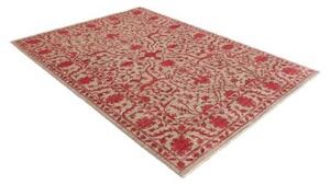 Tappeto Zigler Fine Floreale Beige Rosso 173x239 Cm