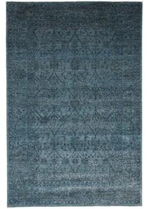 Tappeto Zigler Fine Floreale Blu Petrolio Antracite 202x303 Cm