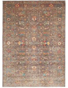 Tappeto Zigler Fine Floreale Marrone Blu Ottanio 202x286 Cm