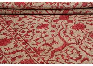 Tappeto Zigler Fine Floreale Beige Rosso 173x239 Cm