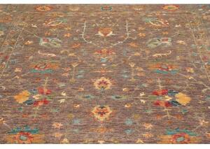 Tappeto Zigler Fine Floreale Marrone Blu Ottanio 202x286 Cm