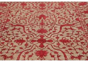 Tappeto Zigler Fine Floreale Beige Rosso 173x239 Cm