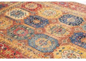 Tappeto Floralia Geometrico Rosso Ruggine Blu Cobalto 160x238 Cm