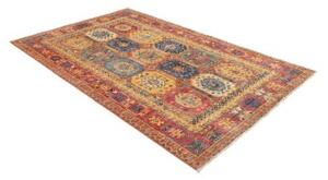 Tappeto Floralia Geometrico Rosso Ruggine Blu Cobalto 160x238 Cm