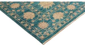 Tappeto Zigler Fine Floreale Verde Petrolio Beige 173x249 Cm