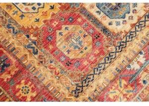 Tappeto Floralia Geometrico Rosso Ruggine Blu Cobalto 160x238 Cm